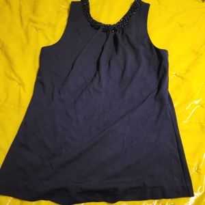 Lily Pulitzer large black beaded tank shirt